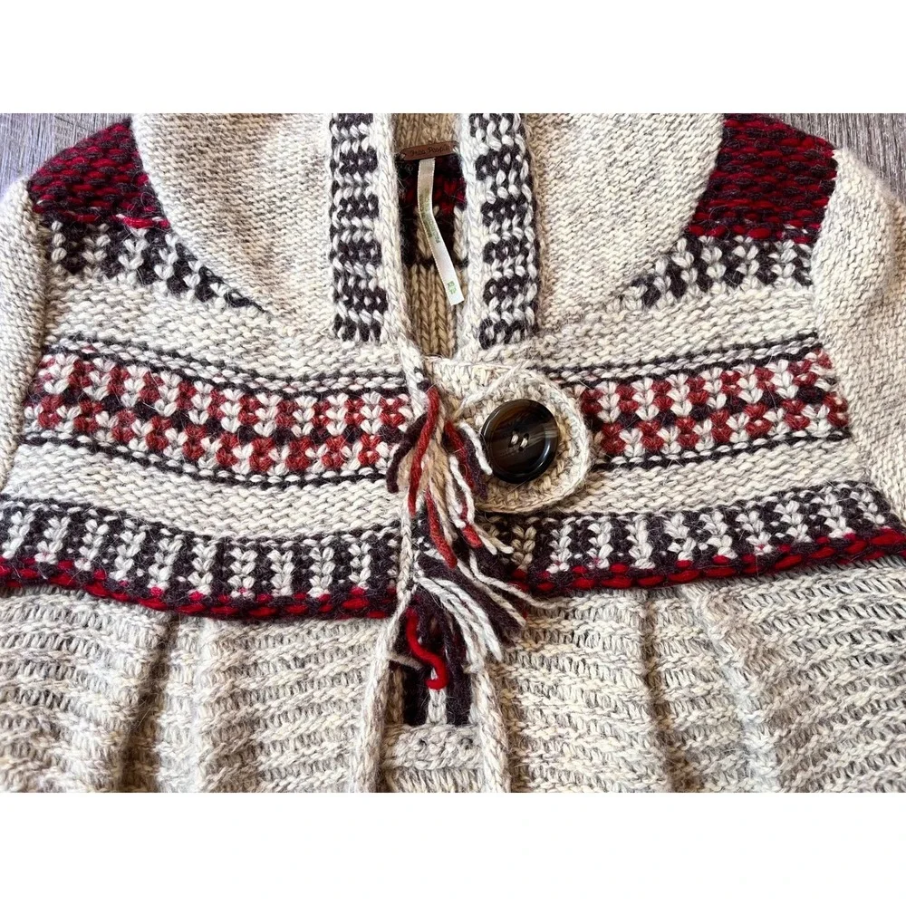 Free People Boho Fringe cardigan browns size XS‎